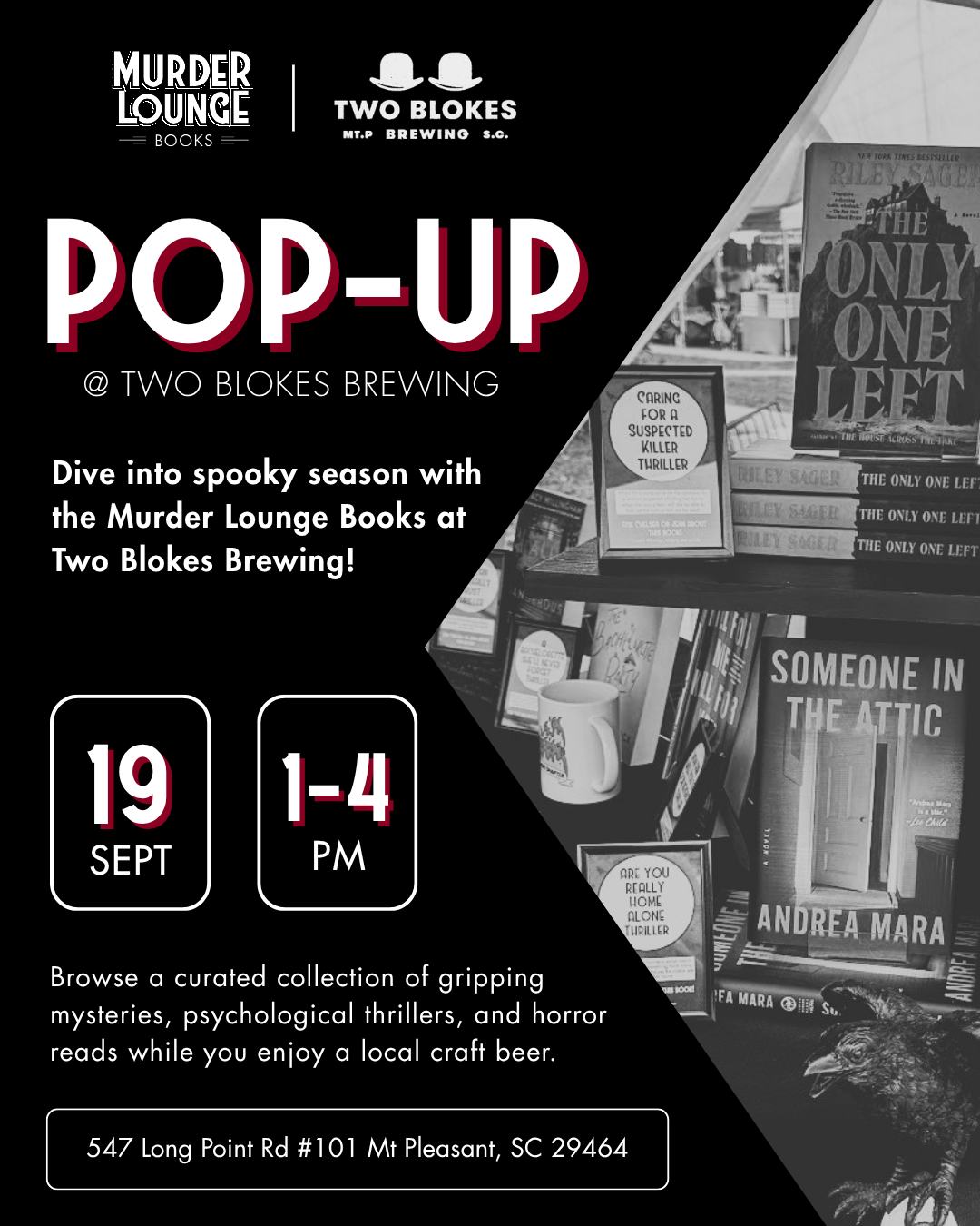 The Murder Lounge Books Pop-Up