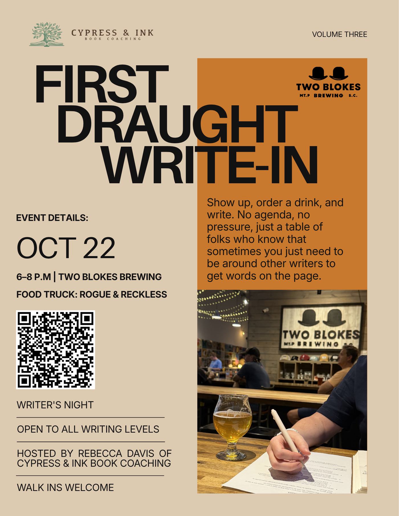 "First Draught" Write-in